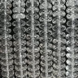 Beads Rock crystal-faceted 10x5mm (1210001G)