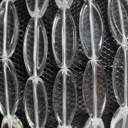 Beads Rock crystal ~ 12x30x7 mm (1212003)