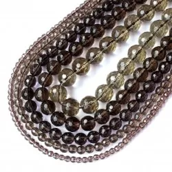 Beads Smoky quartz-faceted 12 mm (1612000G)