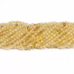 Beads Rutile quartz-faceted 2mm (1602001G)
