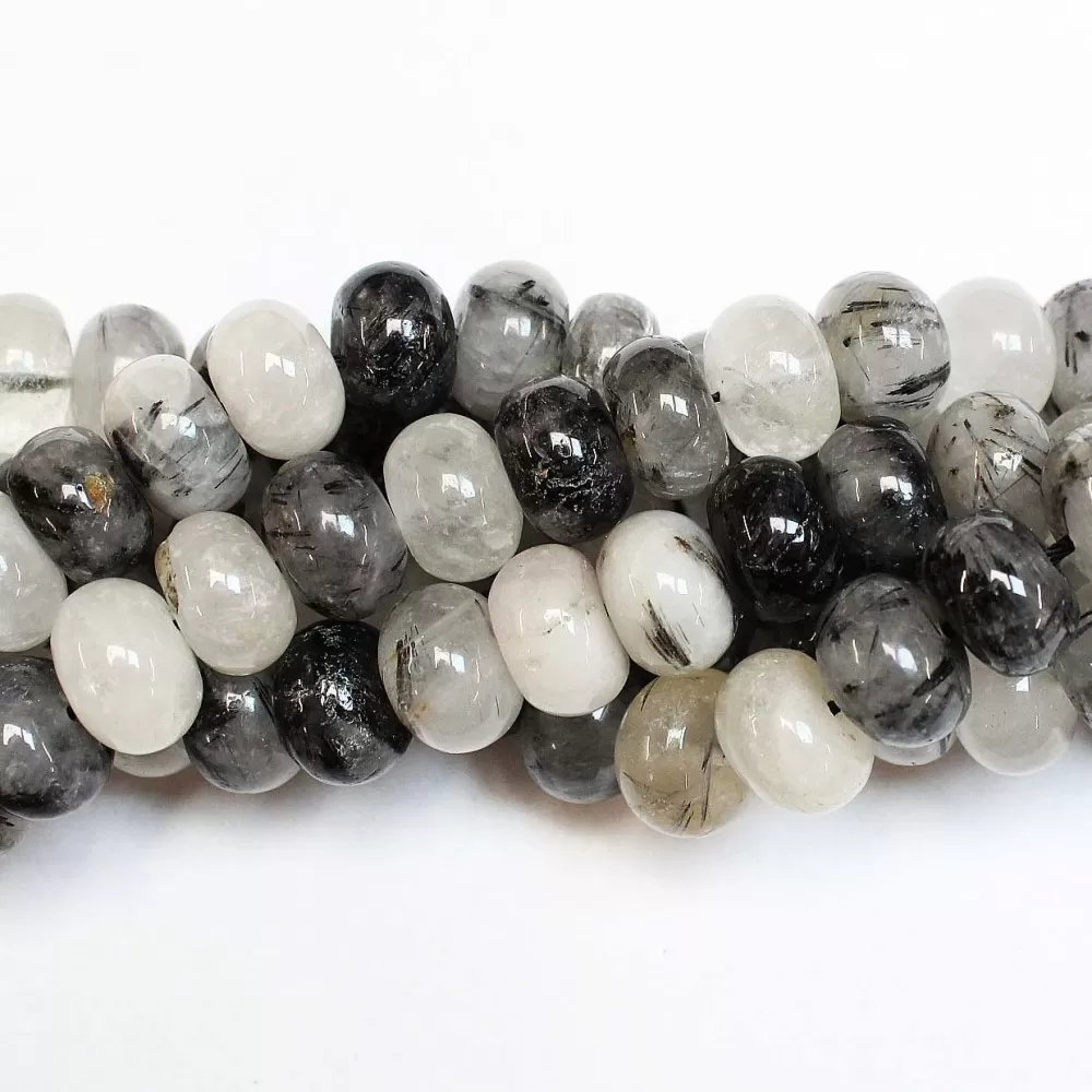 Beads Tourmaline quartz 14x10mm (1614001) Beads Tourmaline quartz 14x10mm (1614001)