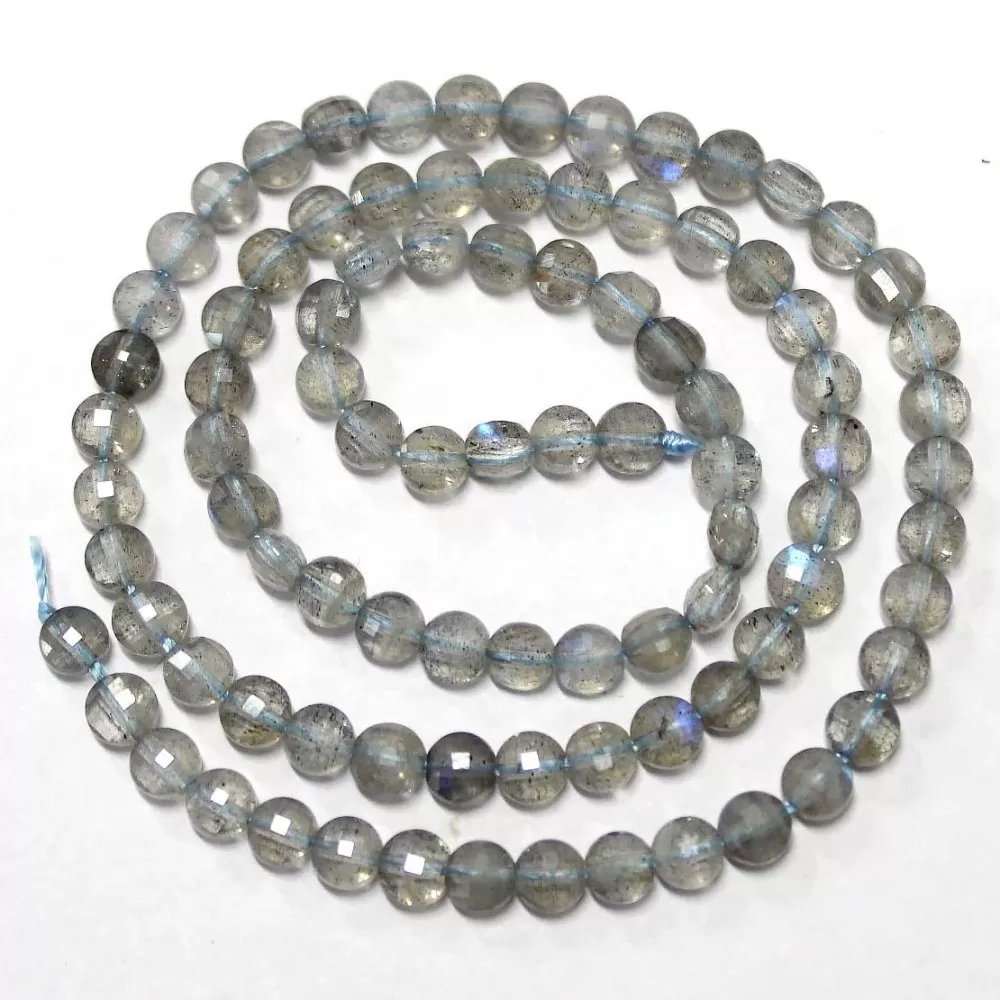 Beads Labradorite-faceted 5x3mm (1905001G) Beads Labradorite-faceted 5x3mm (1905001G)