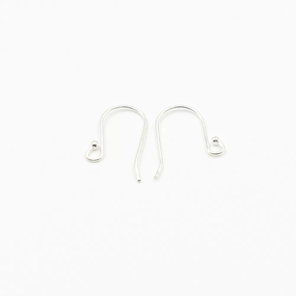 Silver earring fittings - 17x1mm 2 pcs. (F02S2010)