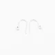Silver earring fittings - 17x1mm 2 pcs. (F02S2010)