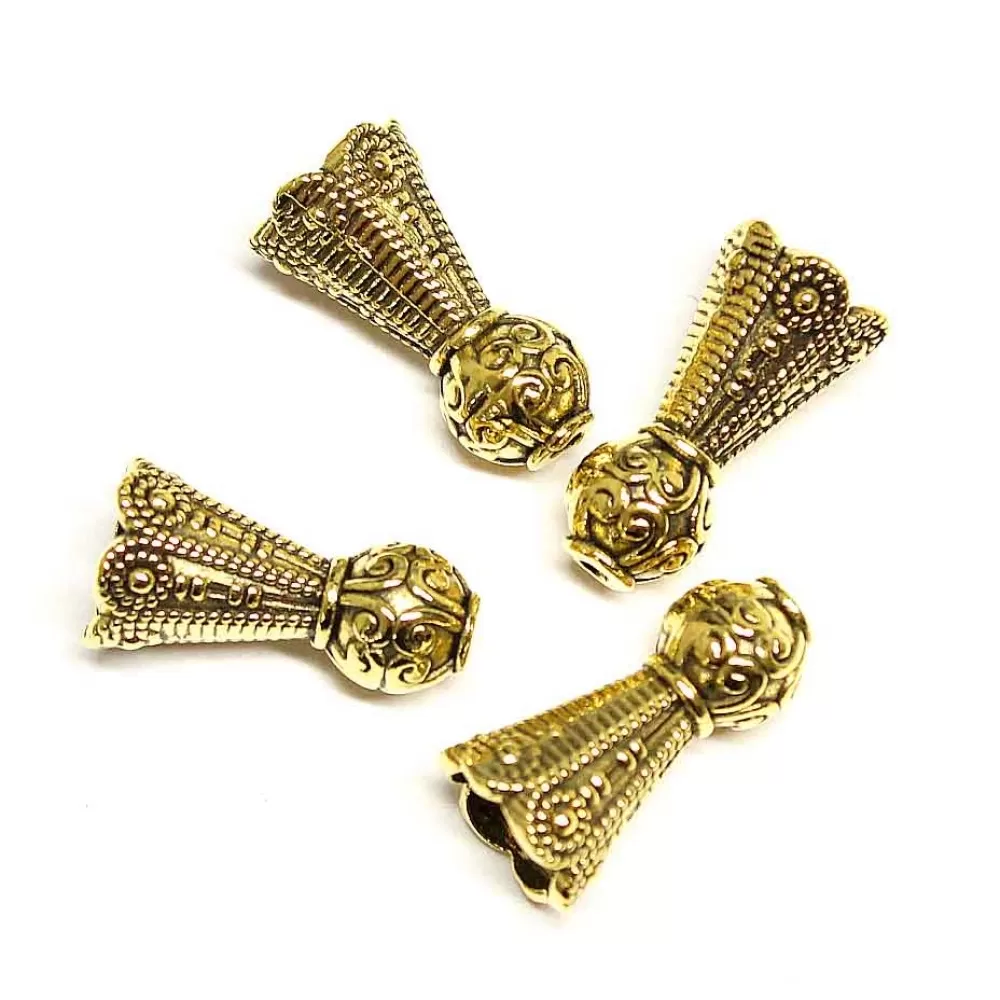 Bead caps 17x8mm 4pcs. (F06M3001)