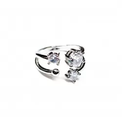 Adjustable ring with zircons Lux (F90L1112) 