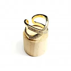 Adjustable ring with zircons Lux (F90L3108) 