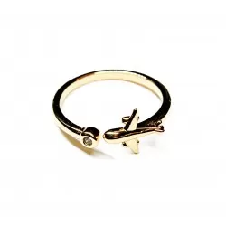 Adjustable ring with zircons Lux (F90L4101) 