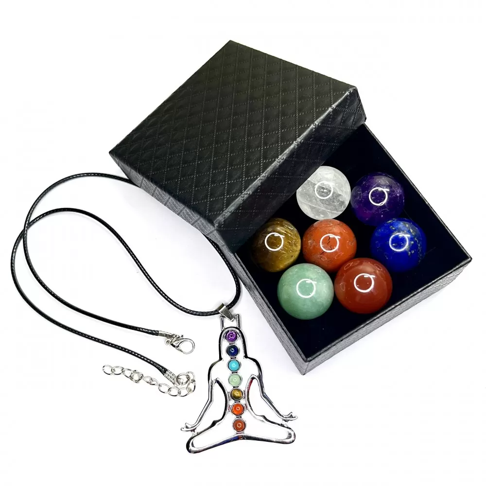 7 Chakra Stones Set + pendant (000005)