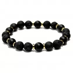 Men bracelet Lava/Agate/Hematite (201052)