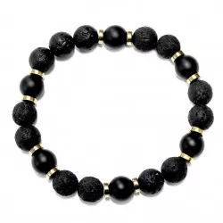 Men bracelet Lava/Agate/Hematite (201052)