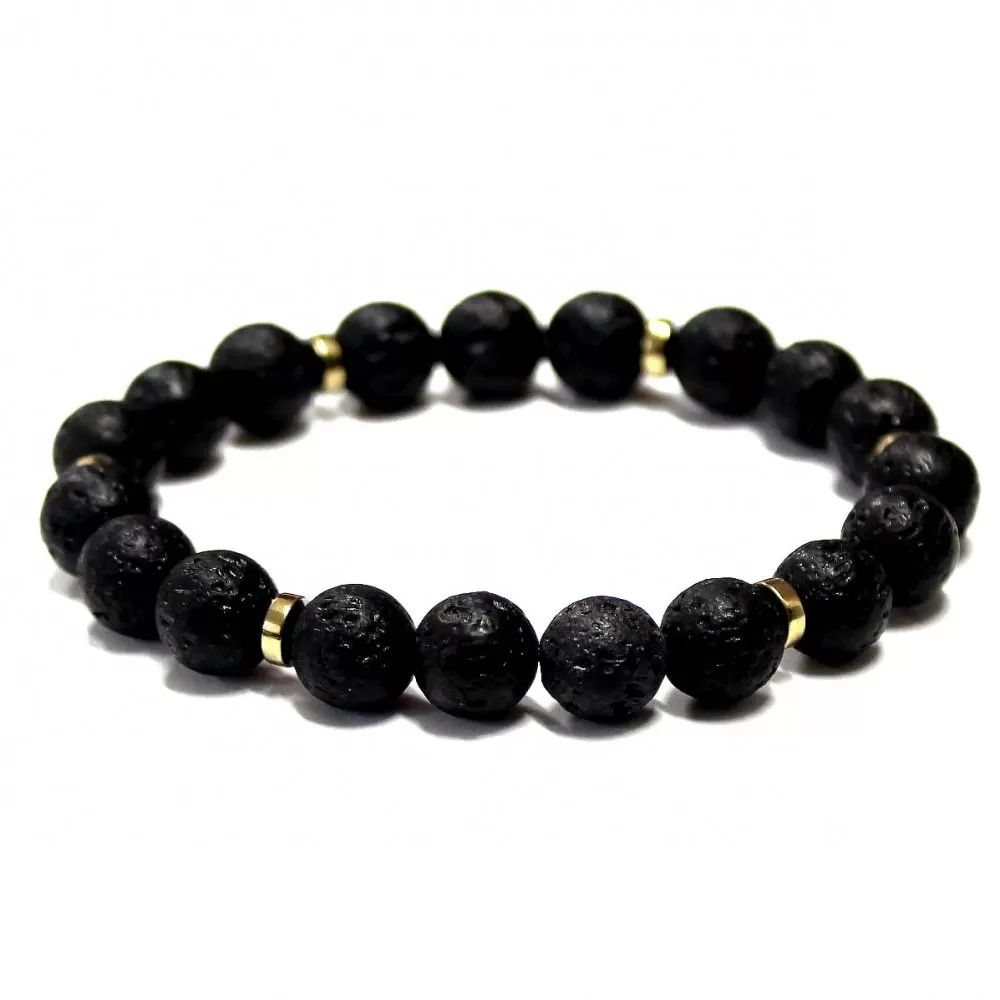 Men bracelet Lava/Hematite (201053) Men bracelet Lava/Hematite (201053)