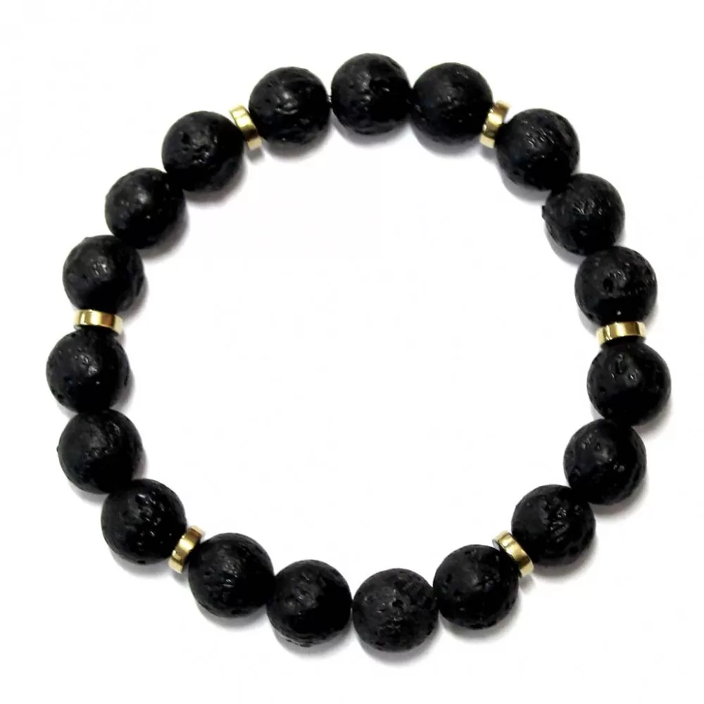Men bracelet Lava/Hematite (201053) Men bracelet Lava/Hematite (201053)