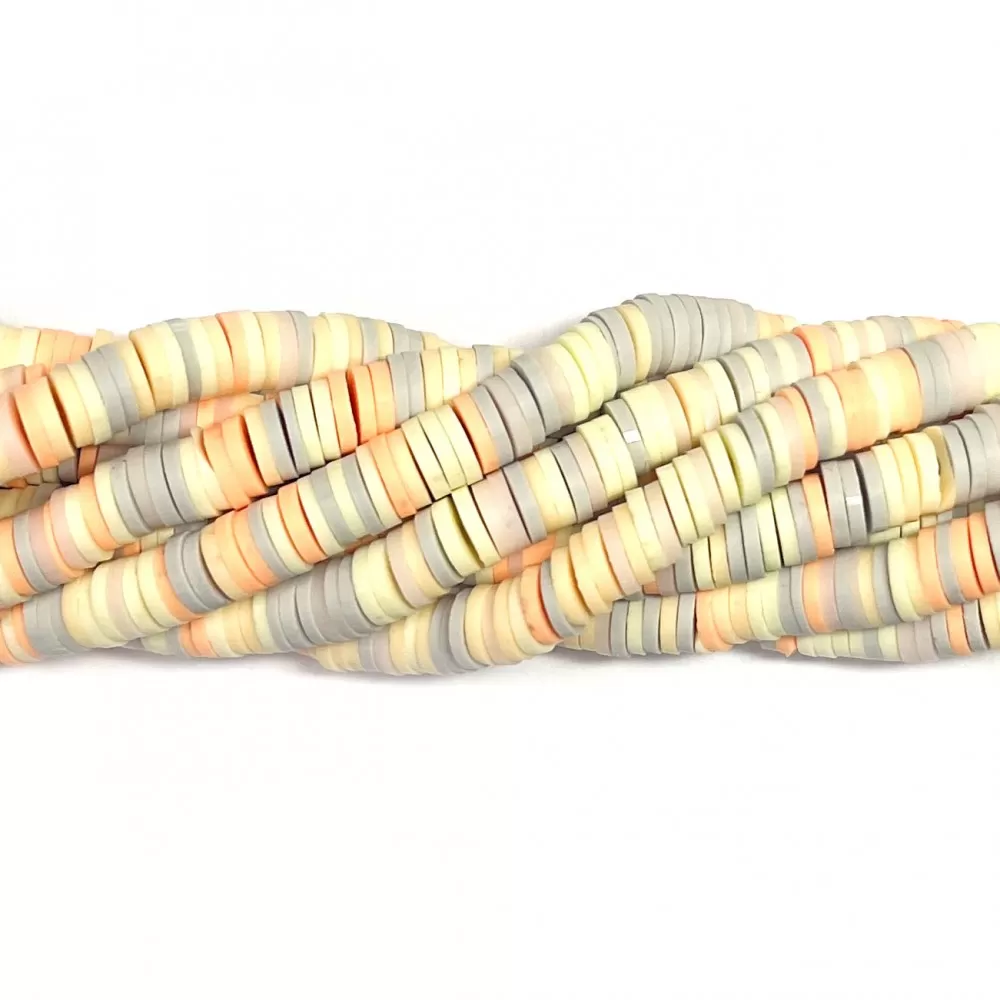 Polymer clay beads Heishi 6x1mm (H06040) 