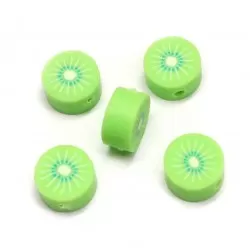 Polymer clay beads  10x4mm 5pcs. (S00005)