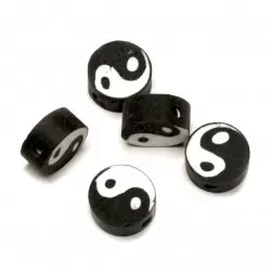 Polymer clay beads  10x5mm 5pcs. (S00014)