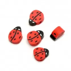 Polymer clay beads  10x8x5mm 5pcs. (S00010)