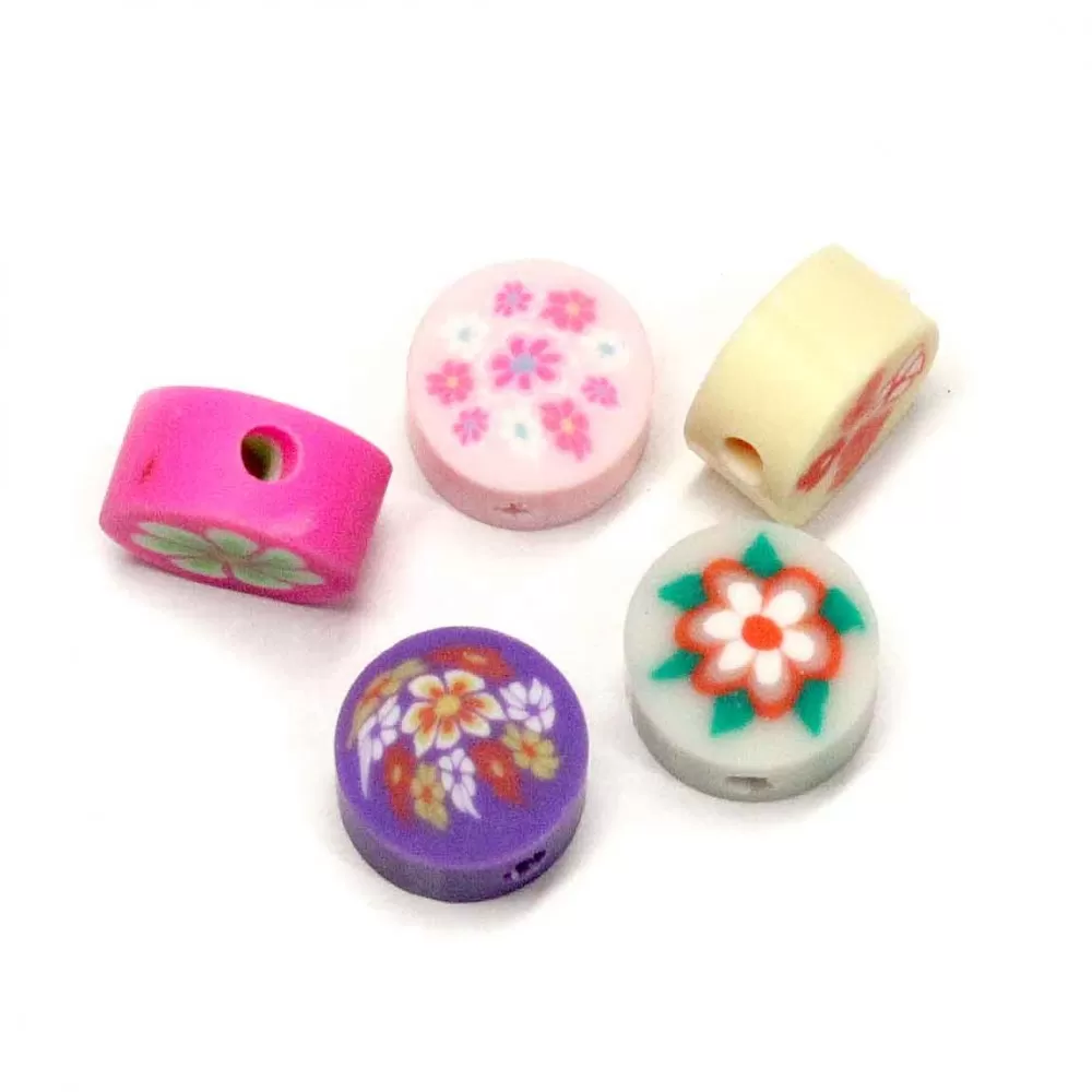 Polymer clay beads 9x5mm 5pcs. (S00011) Polymer clay beads 9x5mm 5pcs. (S00011)