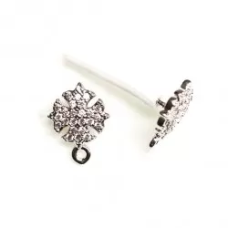 Silver earring fittings - 8 mm 2 pcs. (F02S1056)